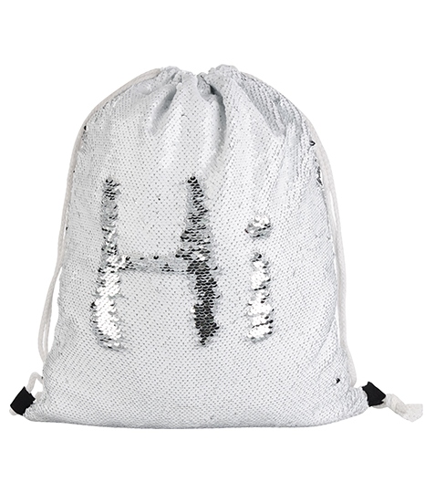 sequin drawstring backpack