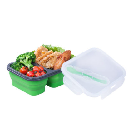 BPA Free Airtight Plastic Lid Silicone Lunch Box (Ref. FDA041)