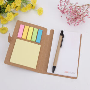 Kraft Paper Note Pad with Pen
